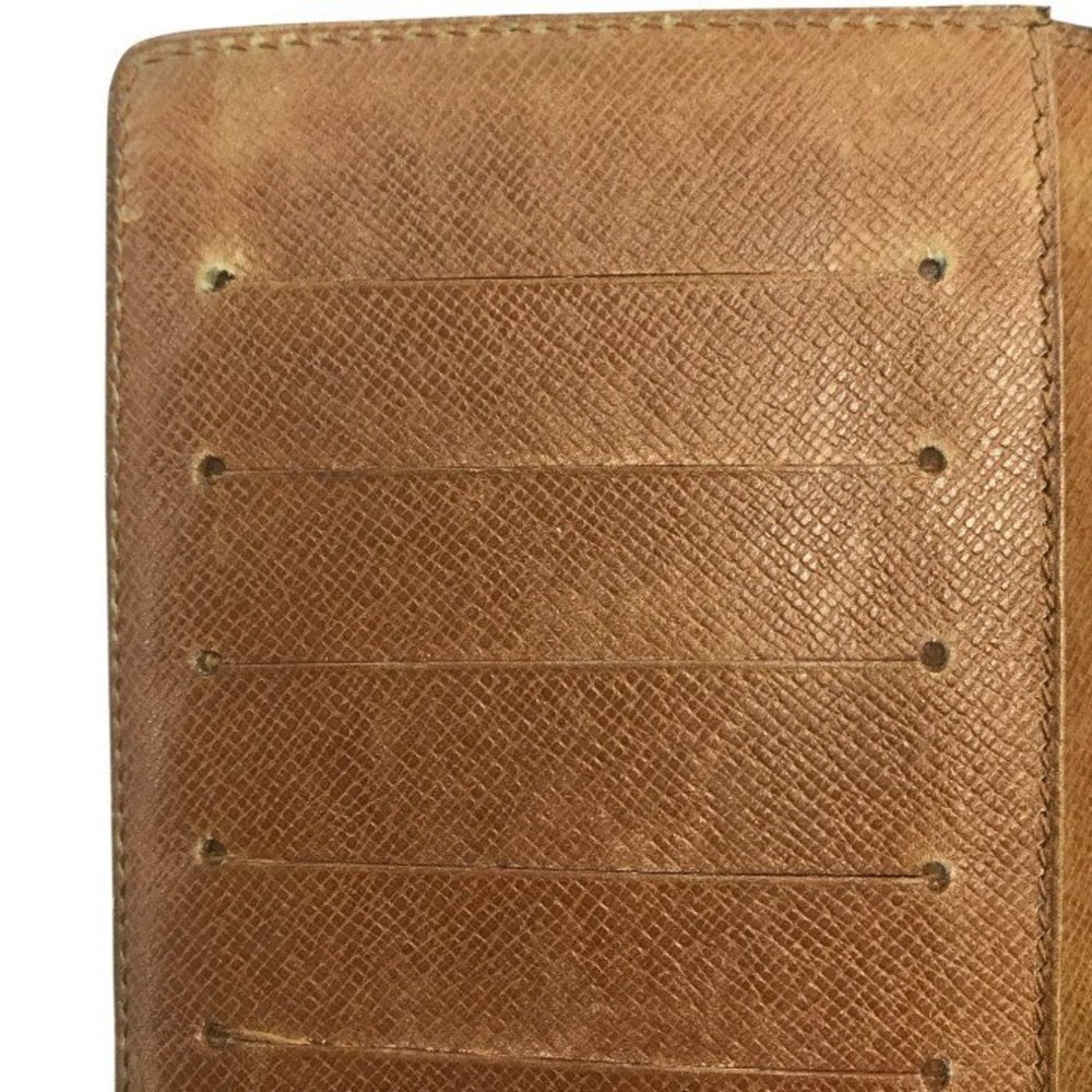 LOUIS VUITTON Louis Vuitton Monogram Porte Carte Credit Long Wallet Men's Brown - Picture 8 of 9